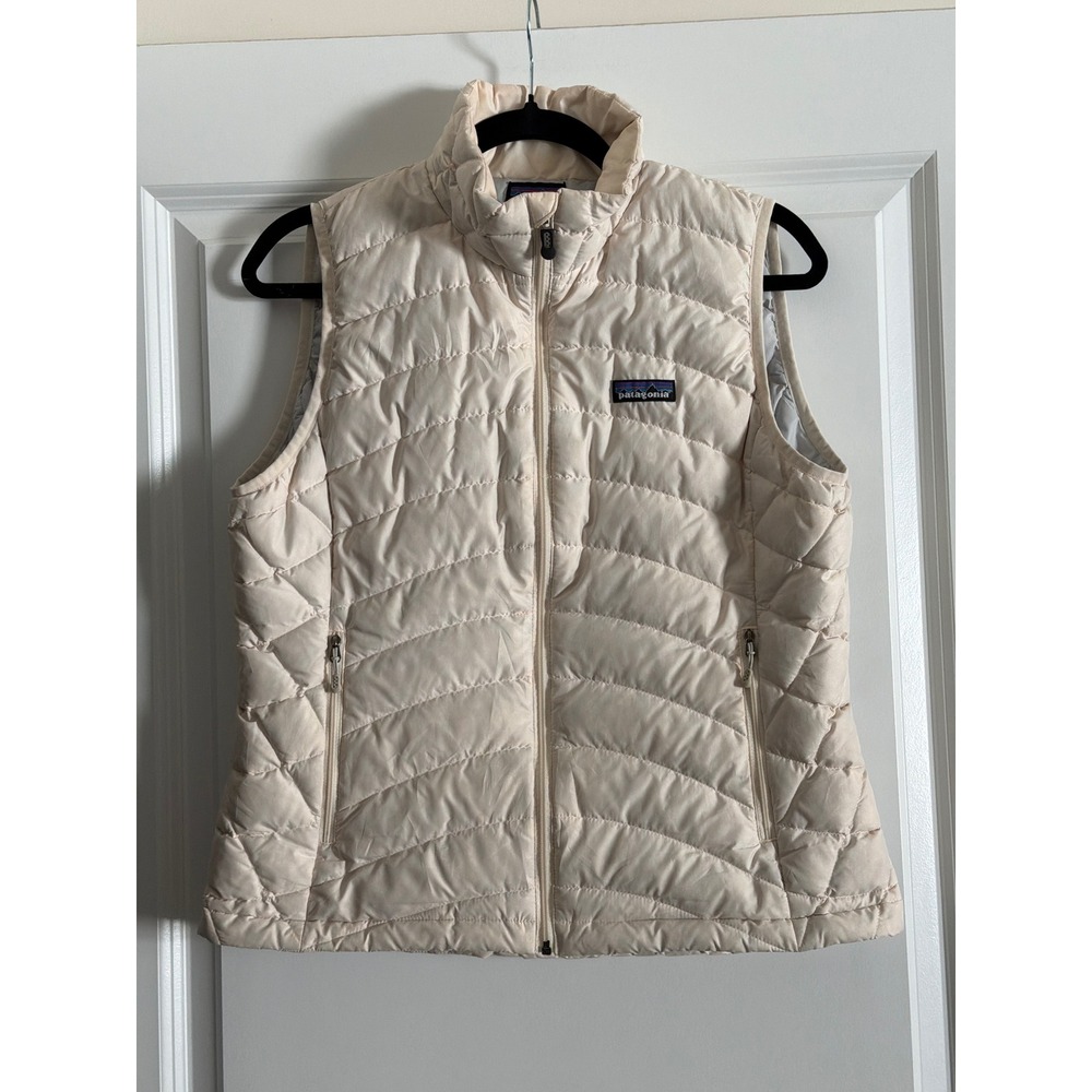 Patagonia Women's Down Sweater Vest Ivory Cream 800 Fill Goose Down Medium